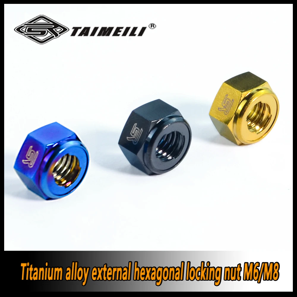 TAIMEILI 1 Stück/4 Stück/8 Stück/10 Stück Sechskant-Sicherungsmutter aus Titanlegierung M4/M5/M6/M8/M10/M12 für Fahrradmodifikation und -reparatur – Detail 2