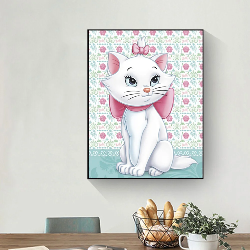 Disney 5D DIY Diamond Painting  Marie Cat Full Drill Cartoon Diamond Embroidery Mosaic Art Crafts Cross Stitch Kits Home Decor