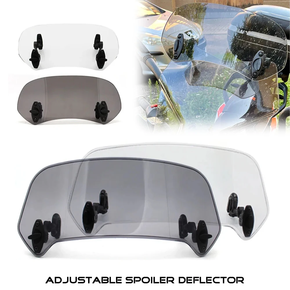 Adjustable Windscreen Windshield Extension Spoiler Wind Deflector Lockable For Loncin VOGE 500 DS 300RR 180RR 300DS 500DS 650DS