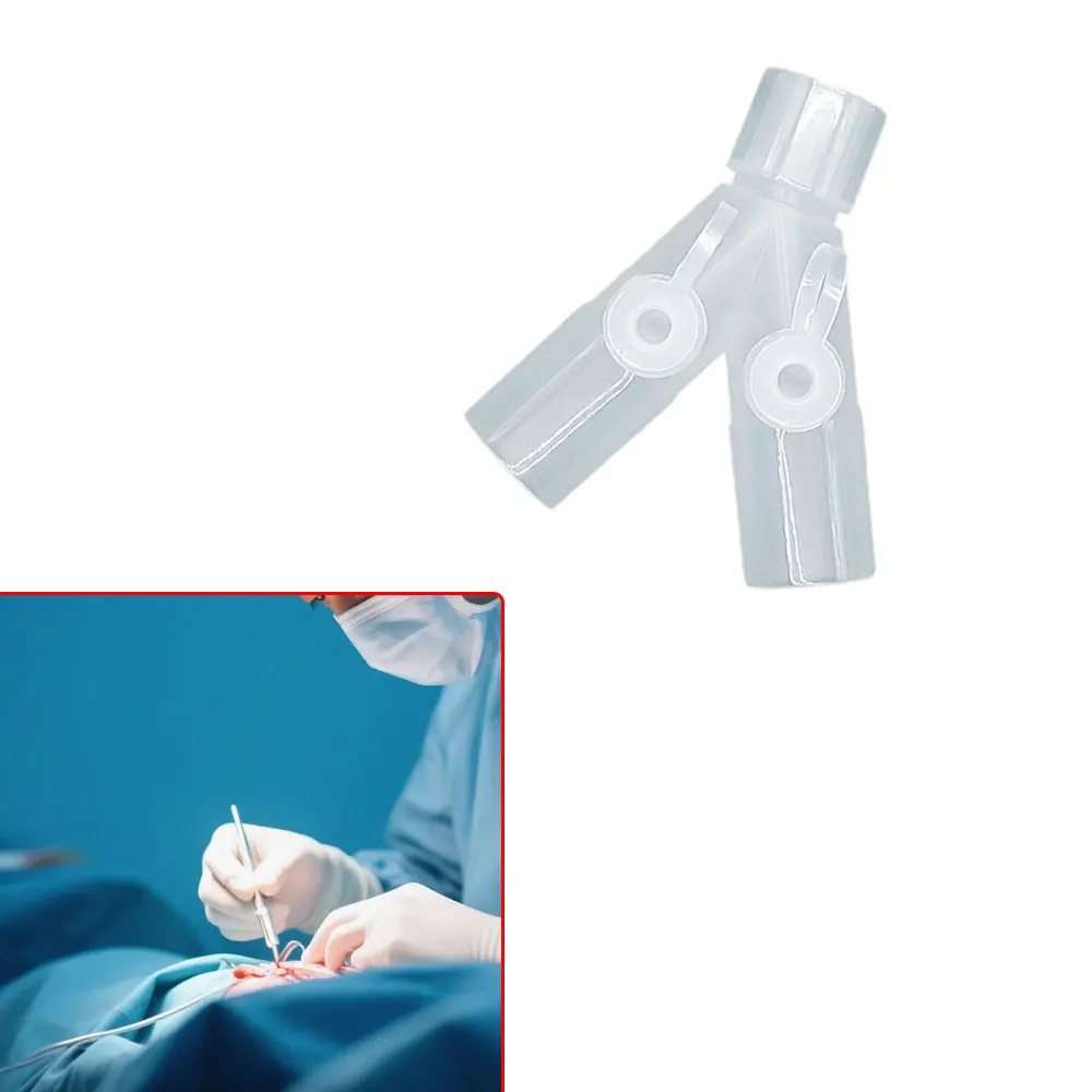 Breathing Circuit Corrugated Tube Y Shape Connector Straight Connection Adapter Respiratory Anesthesia Tube Connector