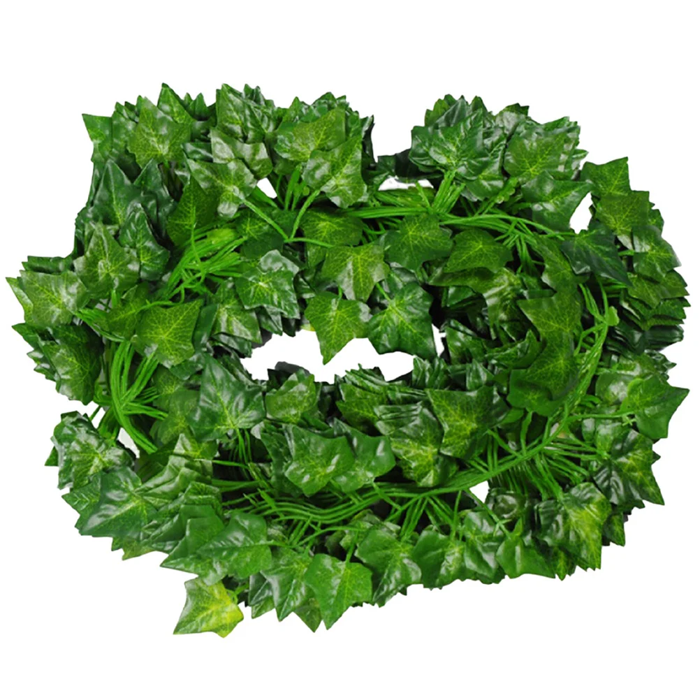 

10Pcs Artificial Rattan Leaf Vine Wall Decor Hanging Plant Ornament Party Leaf Vine Decoration Artificial Rattan