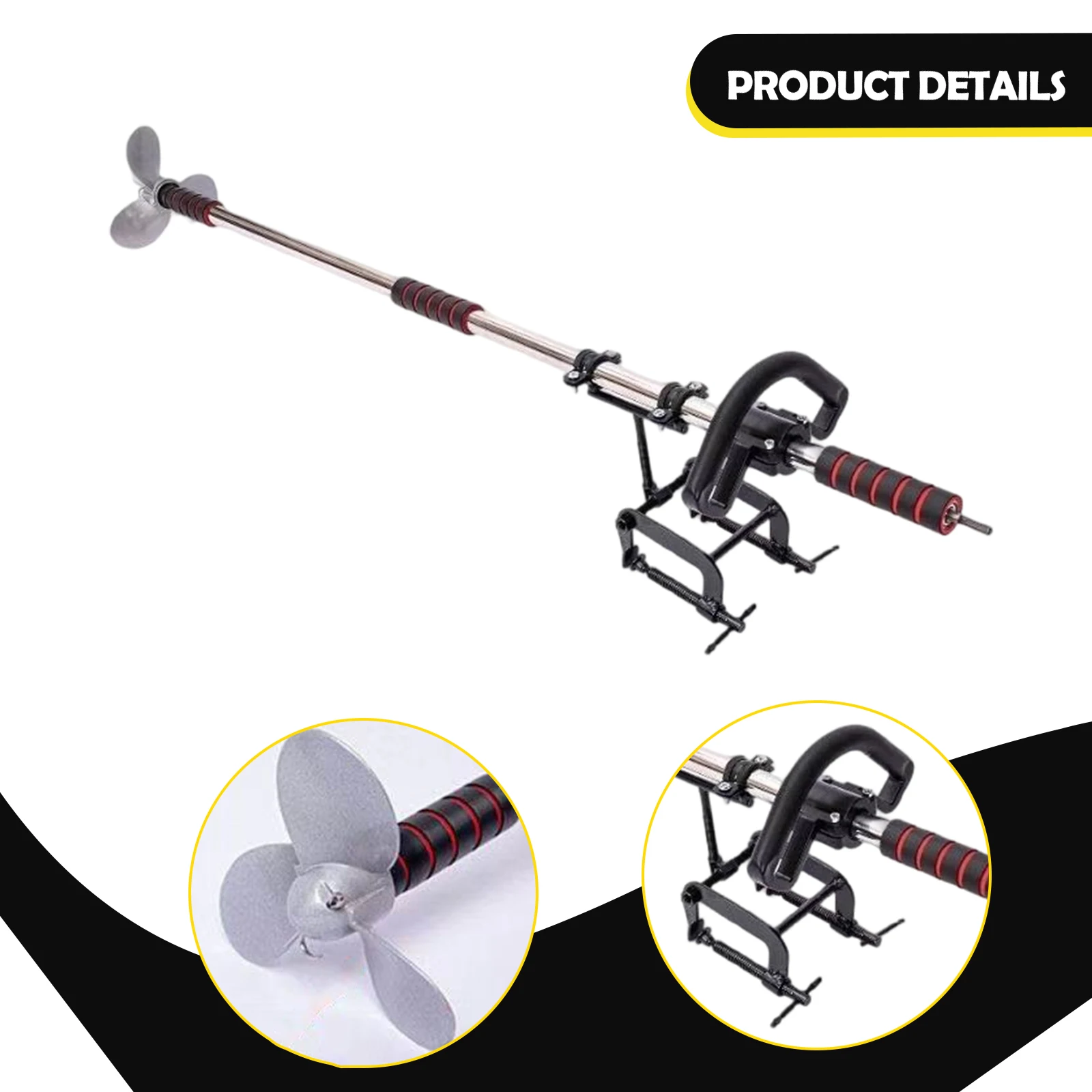 

Hand Crank Propeller Drill Powered Outboard Boat Thruster Ergonomic Handle for Marine Inflatable Boat Accessories