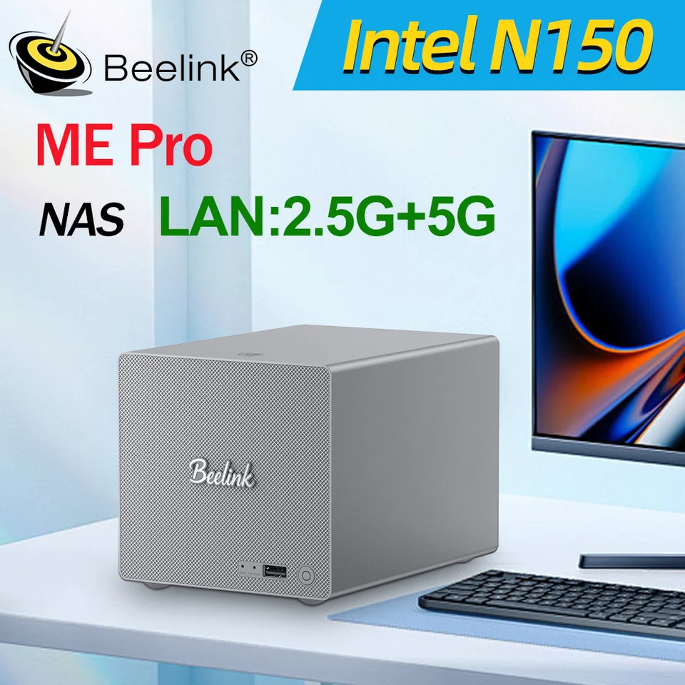 Beelink ME Pro Mini NAS Intel Twin Lake N95 N150 LPDDR5 4800MHz