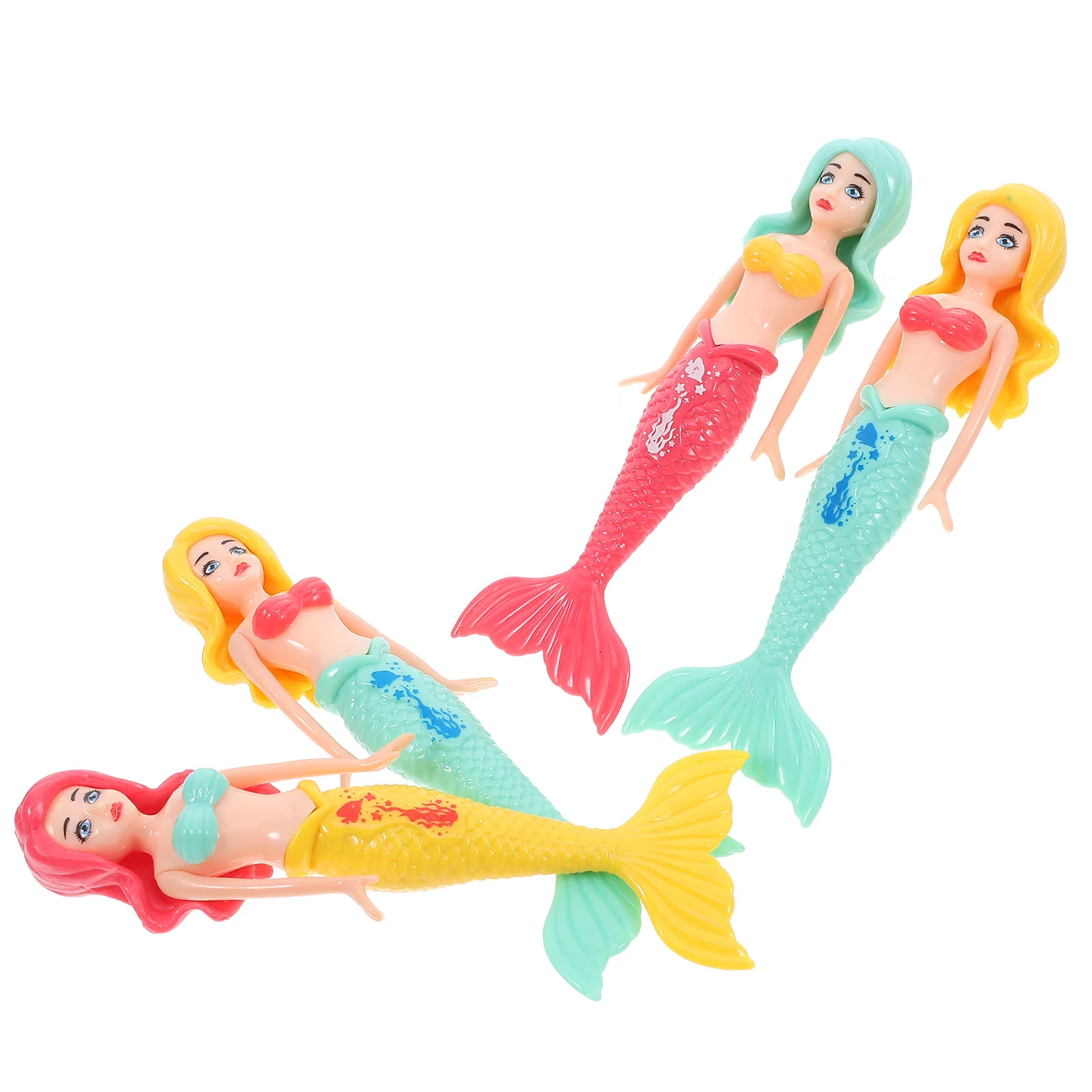 

4 Pcs Ocean Diving Toys Child Kids Swimming Pool Underwater Game Plastic Games Summer