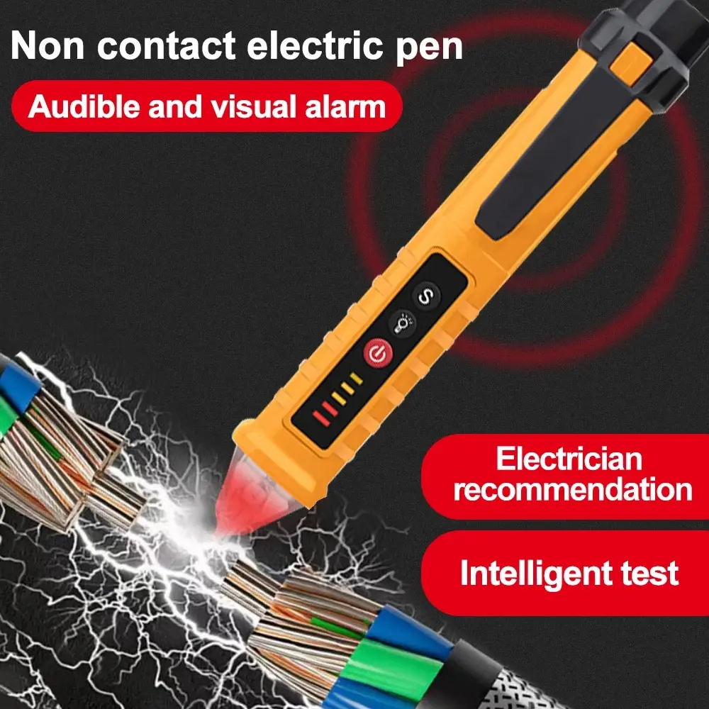 Portable Voltage Detector Smart Non-Contact Tester Pen Meter Sensor Test Indicator Digital 12-1000V Volt Current AC