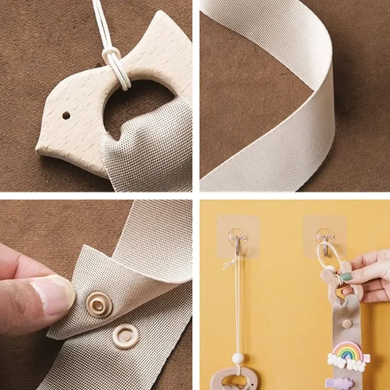 Wooden Animal Baby Hair Clips Holder Princess Girls Hairpin Headband Storage Pendant Jewelry Organizer Wall Ornaments