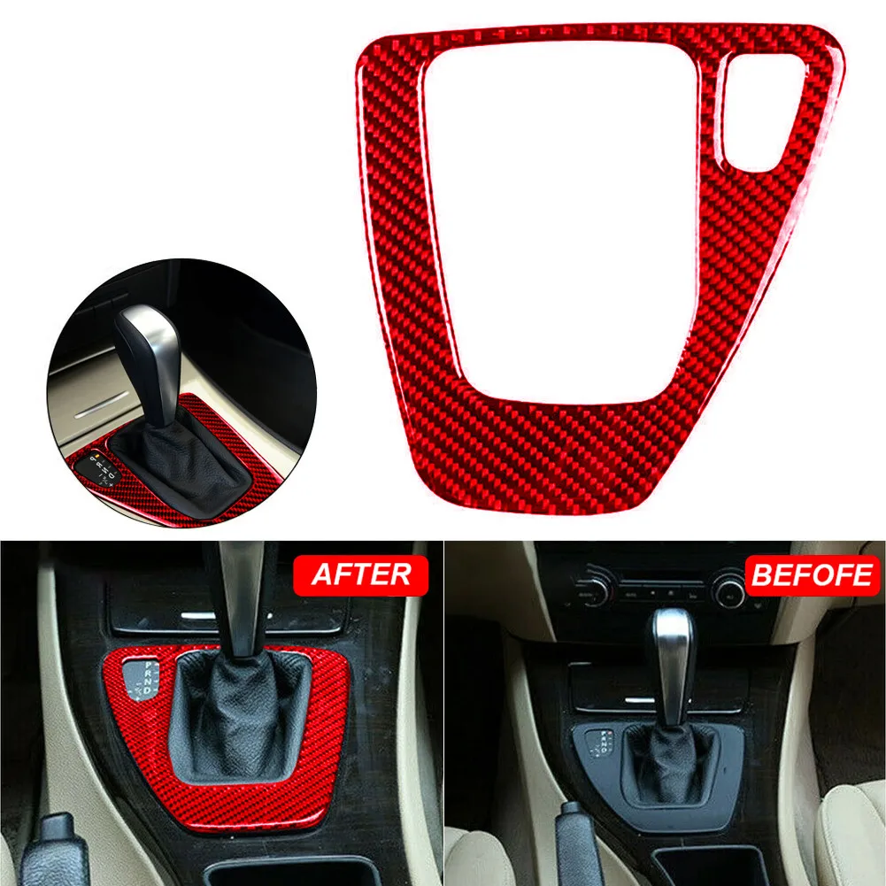 

For BMW 3 Series E90 E92 E93 2005 2006 2007-2012 Carbon Fiber Various Parts Red Stickers Car Interior Decorative Accessories