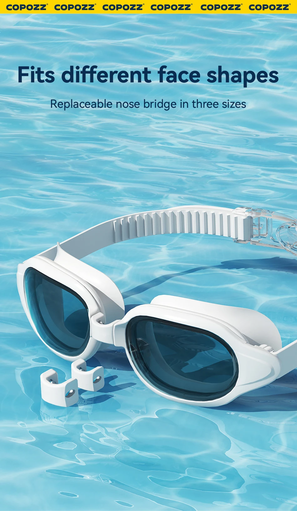 COPOZZ Schwimmbrille Myopie 0 -1,5 bis -7 Männer Frauen Langlebige Anti-Fog-UV-Schutz Wasserdichte Schwimmbrille Schwimmbrille – Detail 9
