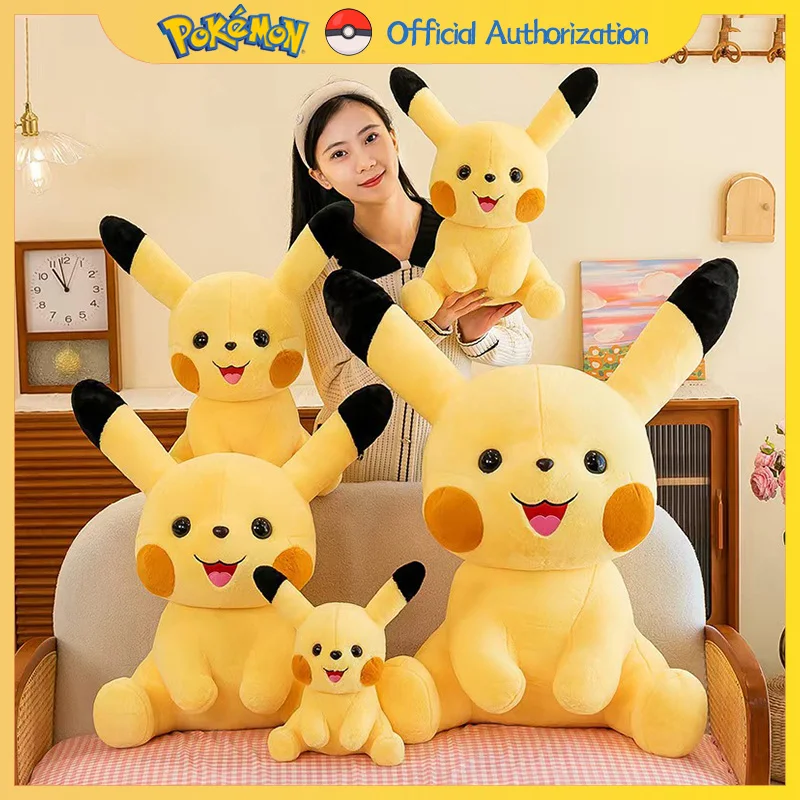 35CM-90CM Pokemon Pikachu Plush Toy Cute Cartoon Stuffed Doll Anime Collection Souvenir Kawaii Raichu Pokémon Toys Birthday Gift