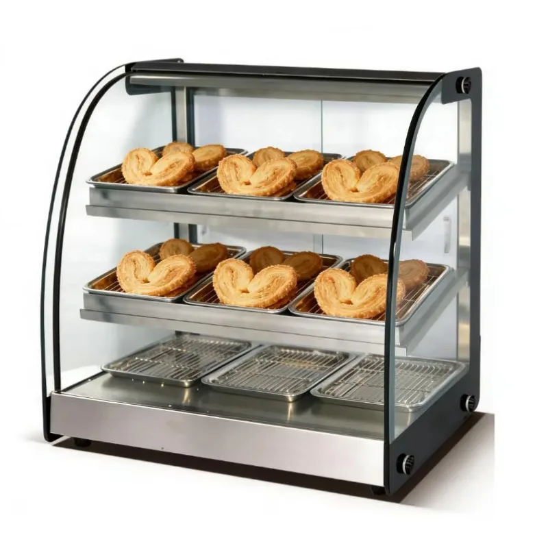 Commercial Kitchen Equipment Heated Stainless Steel Curved Insulation Cabinet Electric Display Case for Hotel & Restaurant Use view 4