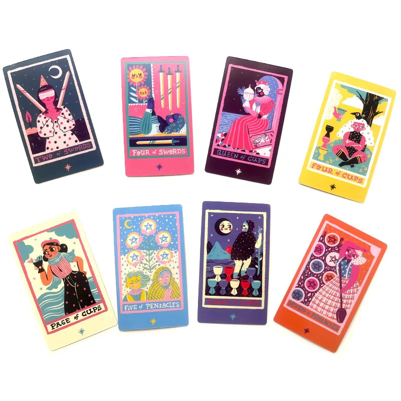 12x7 cm Rainbow Tarot Deck Paper Manual Card Game