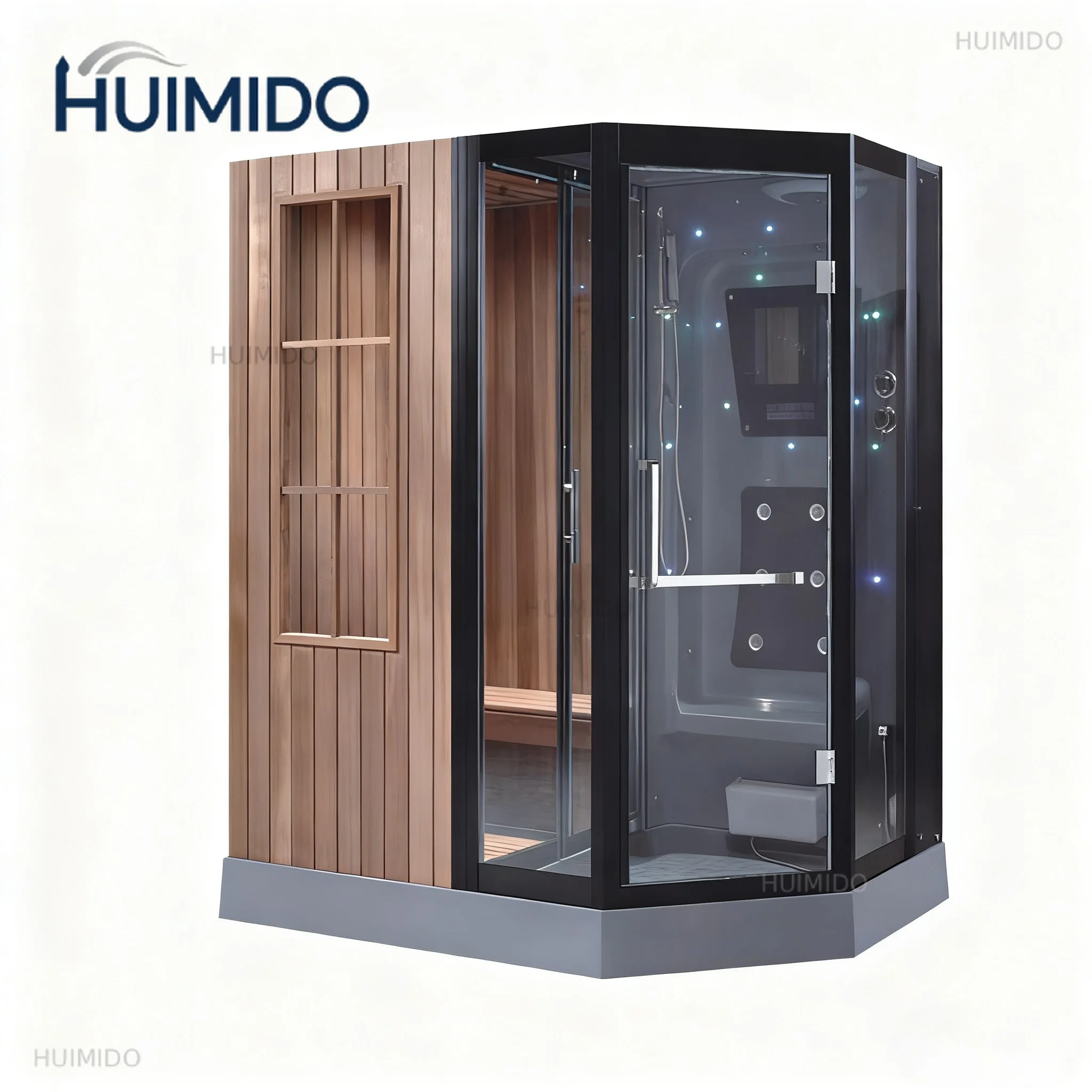 1850X1300X2180mm Far Infared Heating Sauna Wet Steam Shower Cabin Enclosure Multi-Functional Combination Room A-011