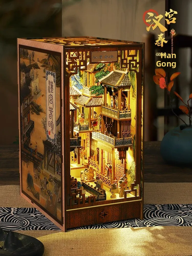 

DIY Handmade ature House 3D Puzzle Booke Creative Birthday Gift Wooden Static Model Assembly Building Toy for Teens