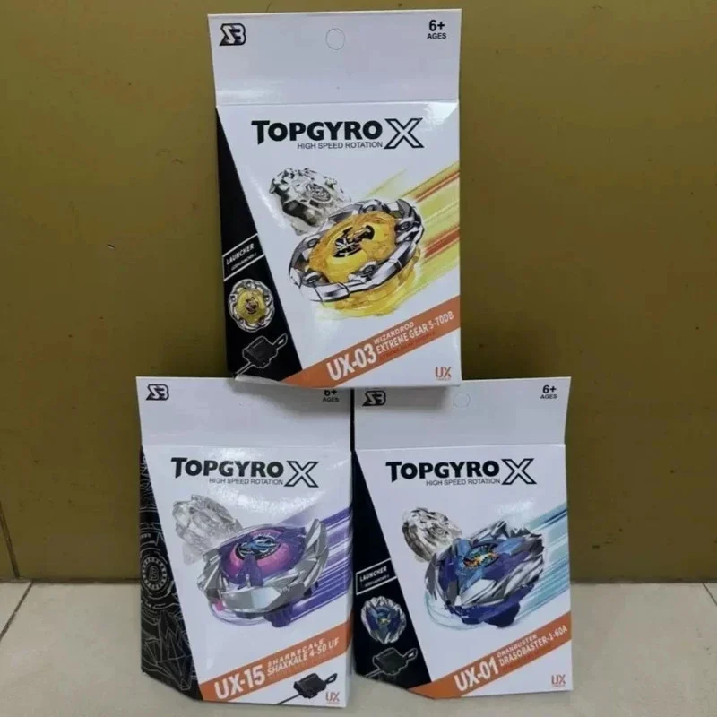 Metal Spinning Top Gyro High Speed, Rotation Battle Set Alloy Launcher Kids, Toys UX-01 UX-03 UX-15 Boy Birthday, Christmas Gift