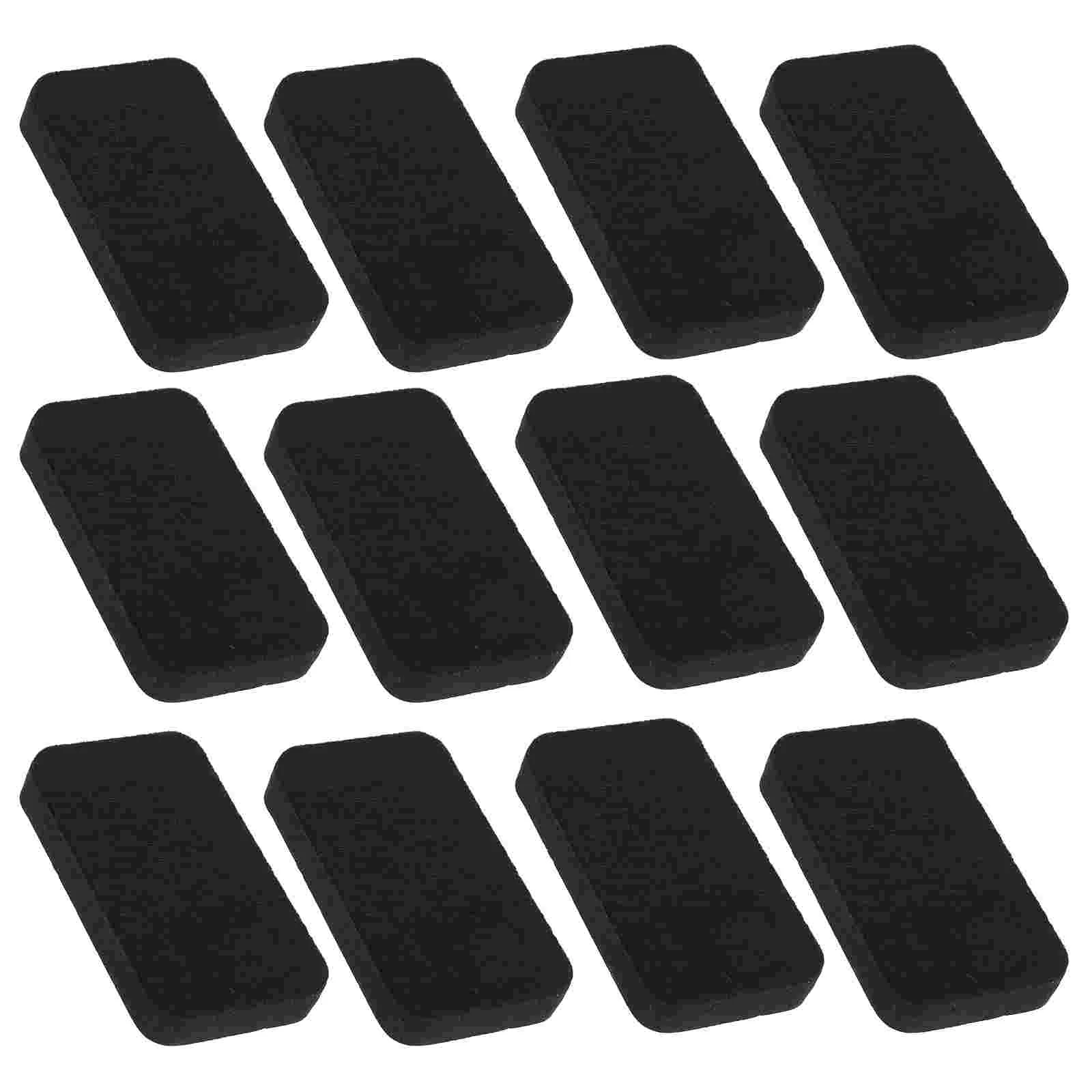 12 Pcs Magnetic Whiteboard Eraser Wet Wipes Versatile Chalkboard Rectangle Office Dry Erasers Flannel Cleaning Tools