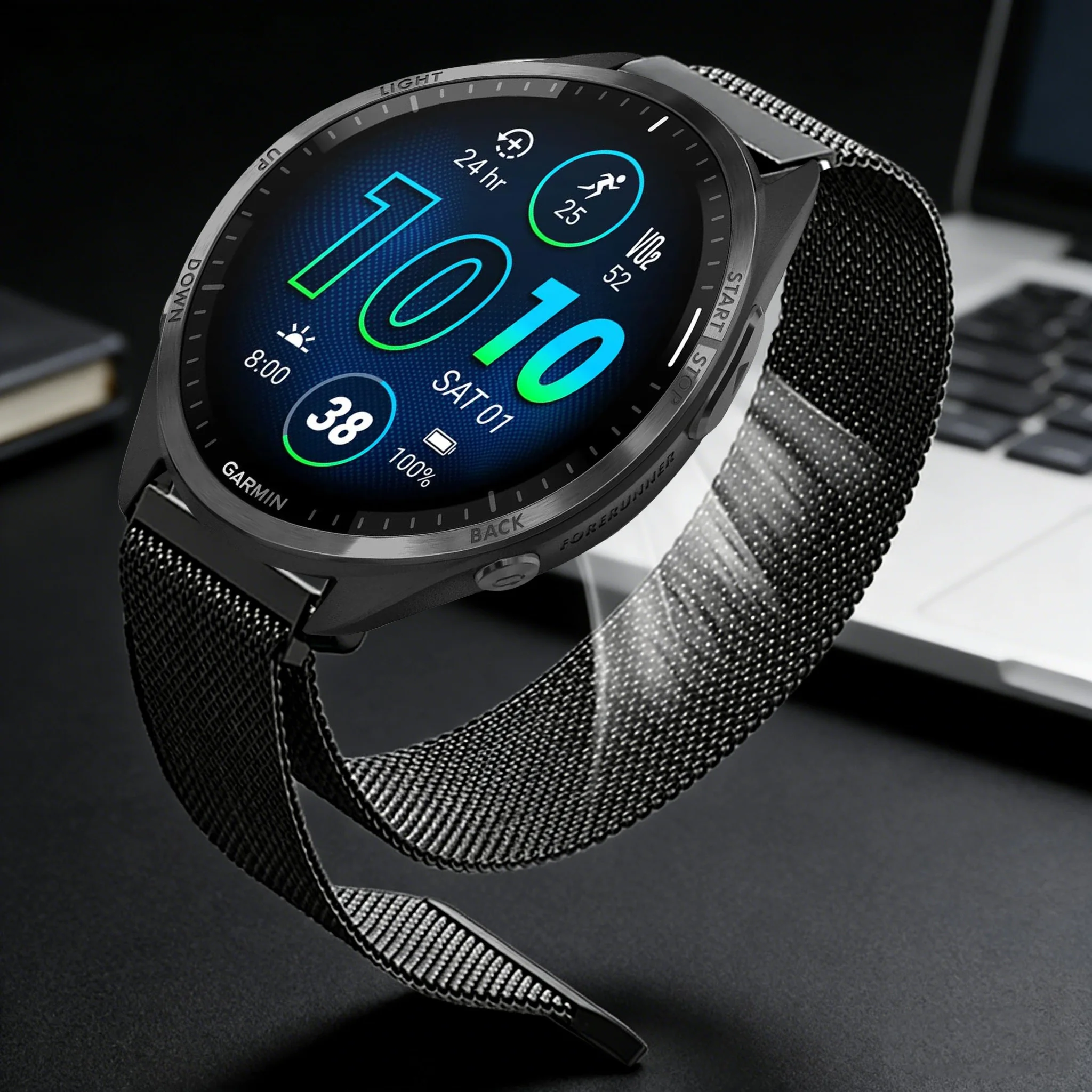 Correa de bucle milanés para garmin vivoactive 5 265 Denver sw360 DW, repuesto de pulsera de 20mm y 22mm para CITIZEN Seiko Omega