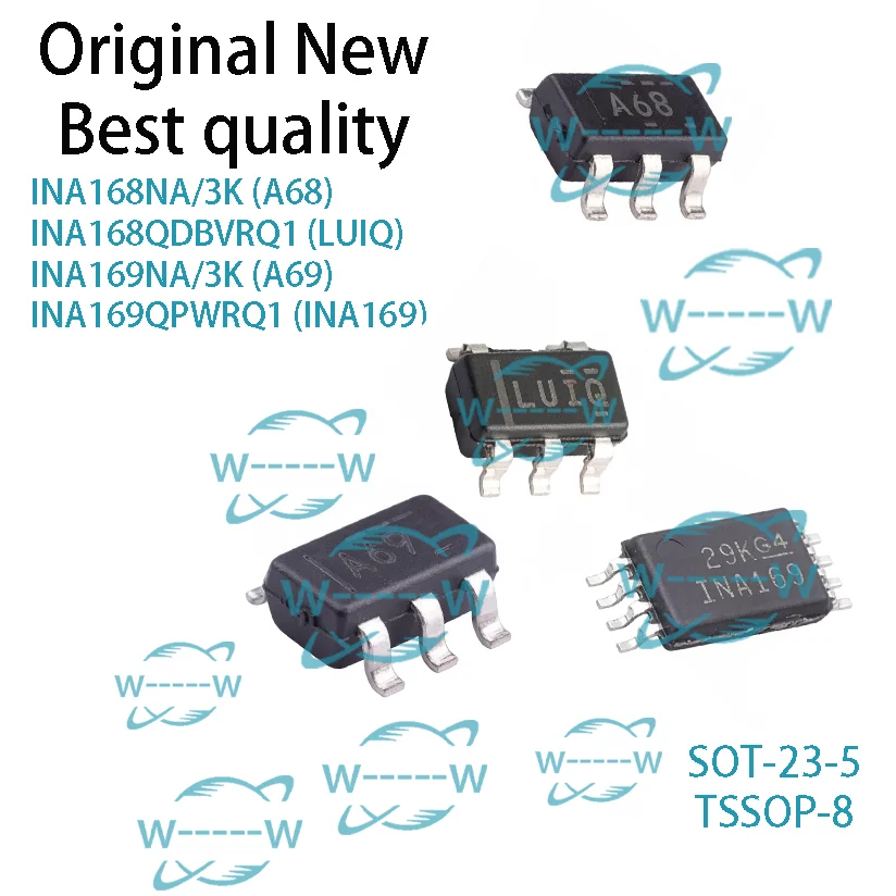 (5-30 PCS) INA168NA/3K A68 INA168QDBVRQ1 LUIQ INA169NA/3K A69 INA169QPWRQ1 INA169 INA168NA INA168Q INA169NA INA169Q IC CHIP