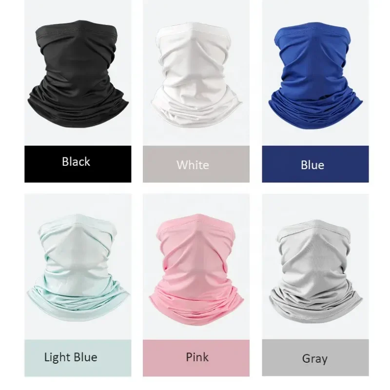 กีฬากลางแจ้ง Breathable เดินป่าผ้าพันคอคอ Gaiter Bandana UV Protection ICE Silk Face COVER คอหลอด