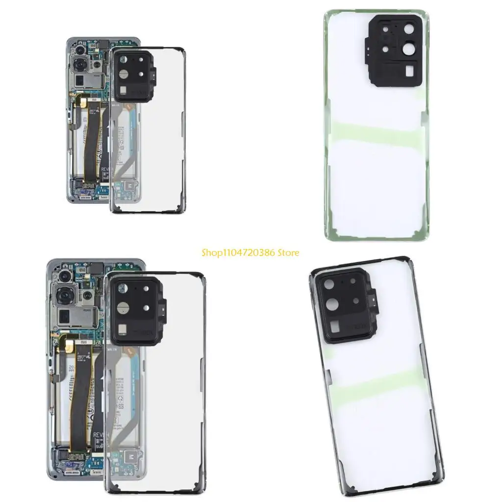 

K0EA Precisions Molded Glass Back Cover For S20 Phone Shock Absorbent Protective Replacement Housing