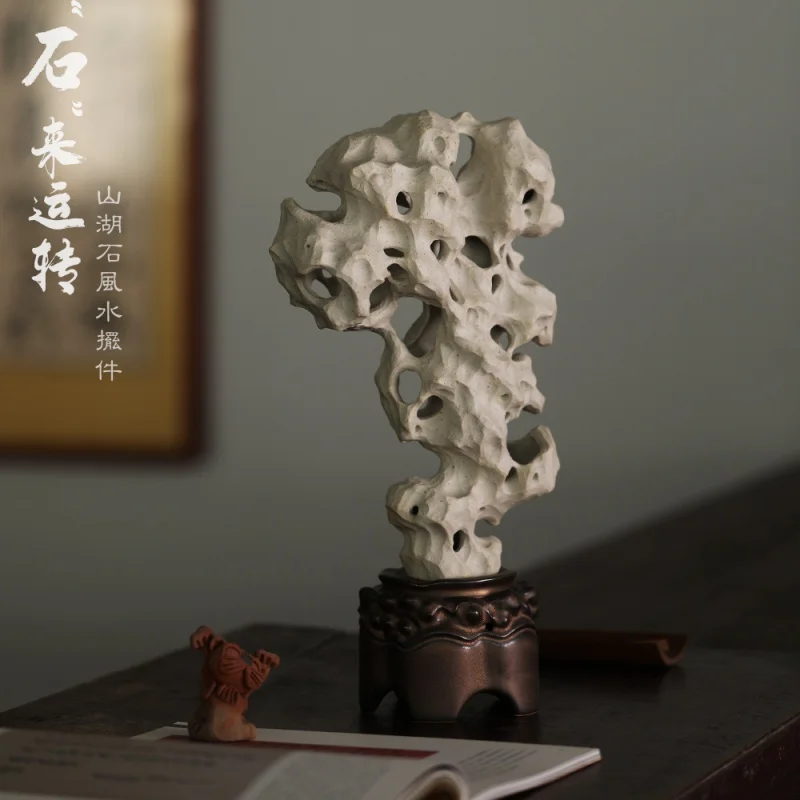 

Modern New Chinese Zen Ceramic Incense Burner Taihu Lake Stone Model Room Bedroom Living Room Study TV Cabinet Desktop Decoratio