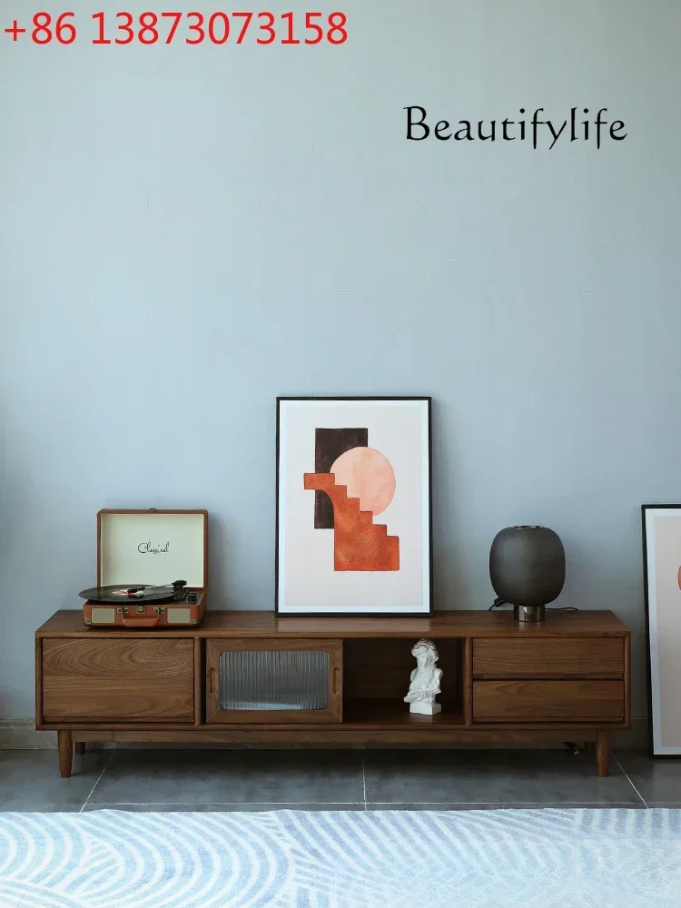 

Скандинавский телевизионный шкаф из массива дерева в антикварном стиле, минималистичный аудиовизуальный шкаф для дома