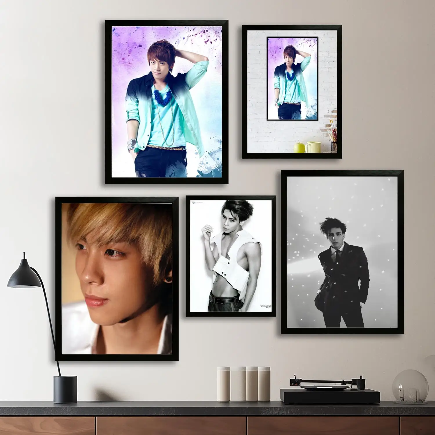 Shinee jonghyun певец холст художественный постер и настенное искусство, печать с изображением, современный декор семейной спальни, постеры, декоративная живопись