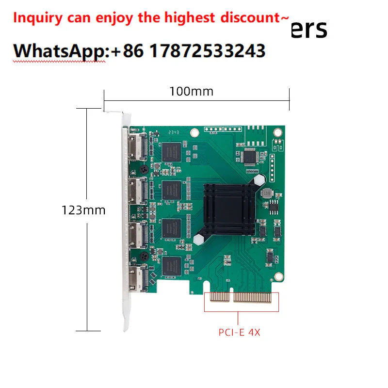 Professional PCIe built-in capture card supports dual 4K inputs