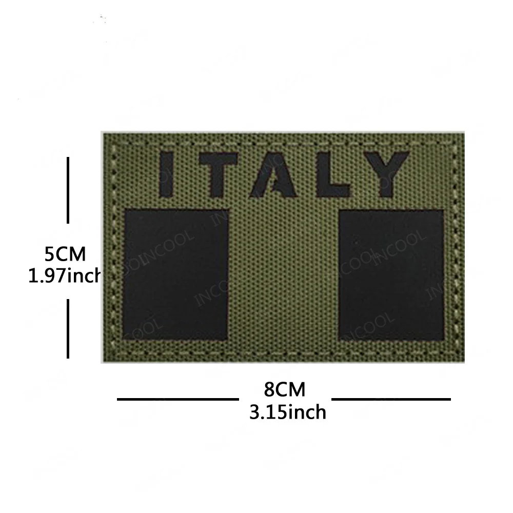 France Italy Norway Sweden Finland Denmark Poland Greece Spain Czech Serbia Army Green Flags Reflective Patches Tactical Badges