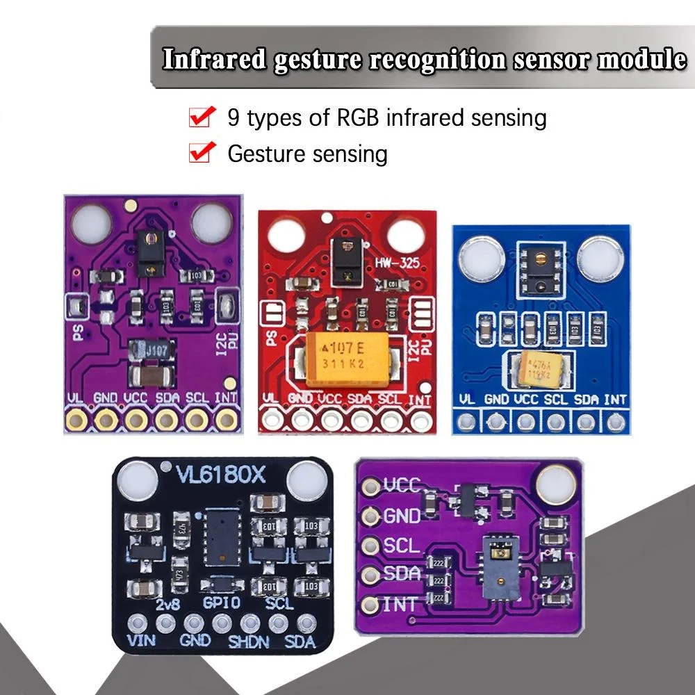 Gesture recognition sensor PAJ7620U2 9 gMesture recognition APDS-9930 APDS-9960 VL6180 VL6180X Range Finder Optical Ranging