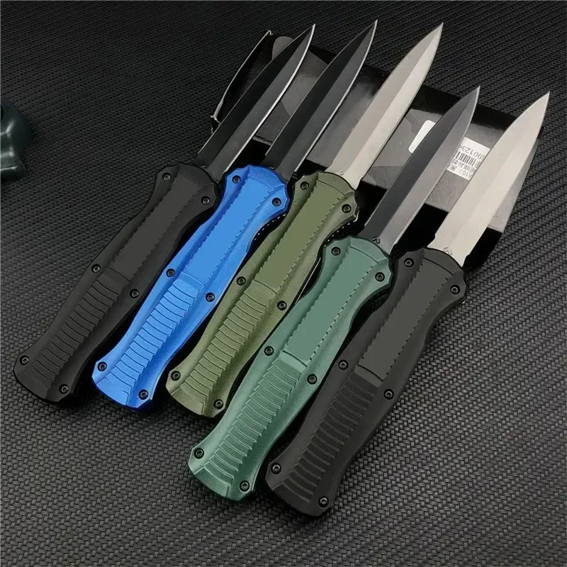 Quick Opening BM 3300 Infidel 9'' Hunting Knife D2 Blade Aluminum Alloy Handle Pocket Knife Camping Self Defense EDC Tool