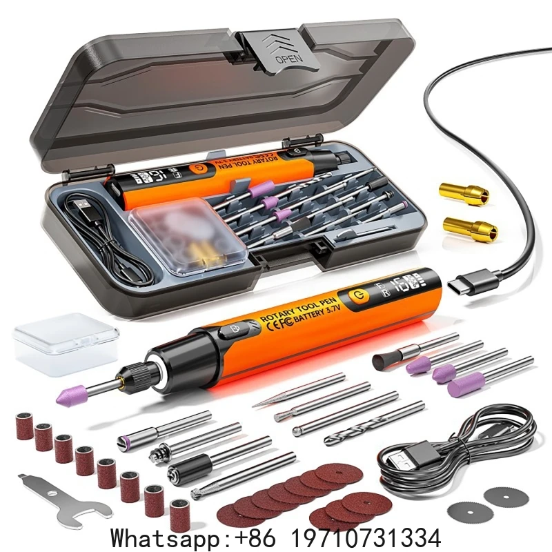 Electric Mini Grinder Engraving Pen 4.2V 6000-16000r Wireless Grinder  for Jewelry Metal Tool Cordless Micro Rotary Tools Drill