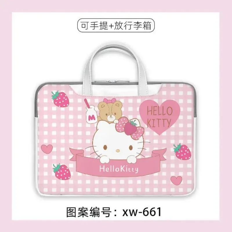 Hello Kitty Kawaii Laptop Sleeves 12 13 14 15 15.6 Inch Cover Laptops Carrying Bags for Macbook Air Pro 13 PC Lenovo Magicbook