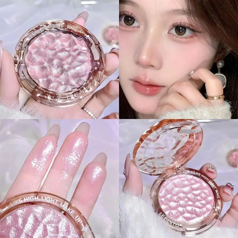 Diamond Sparkling Powder Highlight Mashed Potato Pearlescent White Highlighter Palette Glitter Face Contour Makeup High-gloss