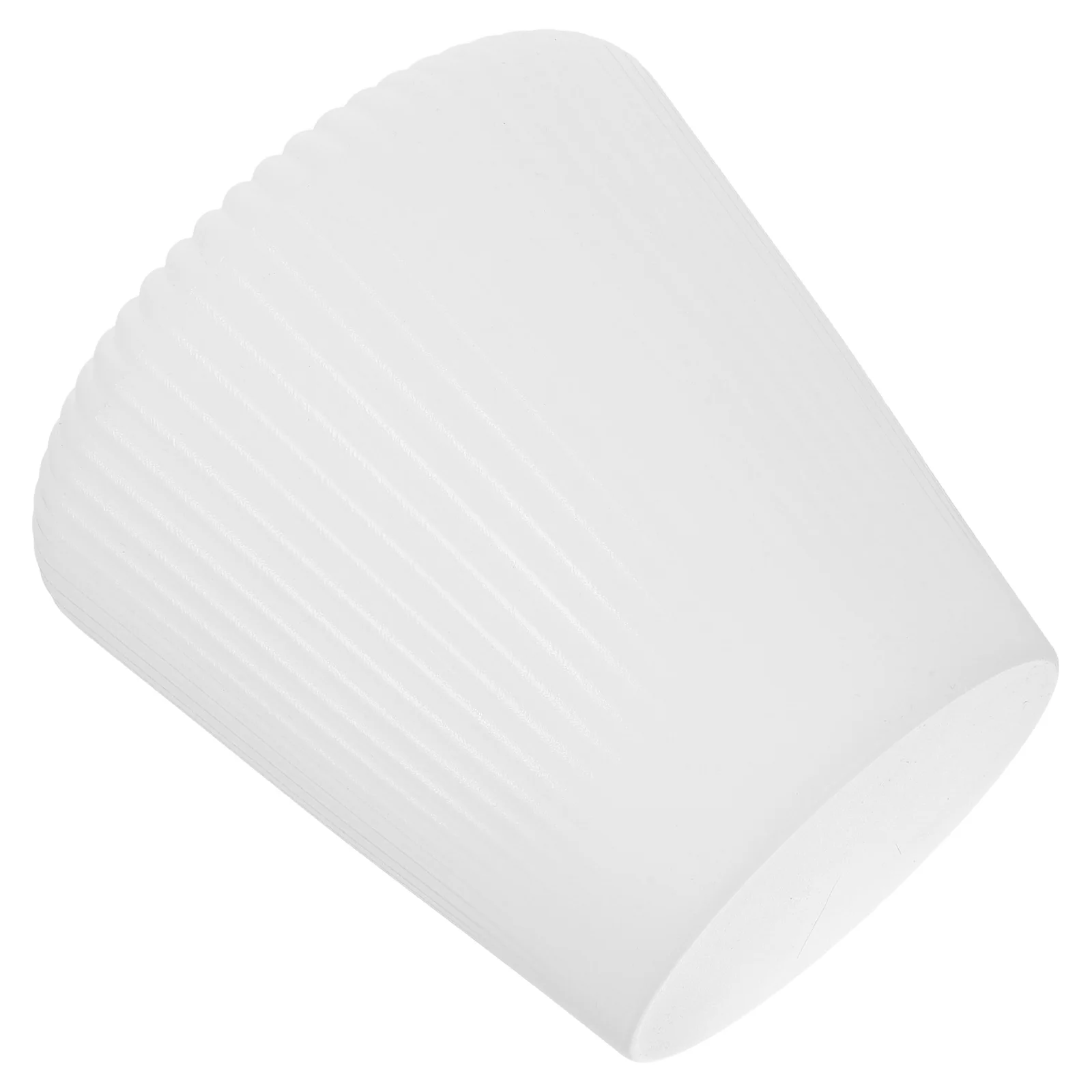 

Plastic Lampshade 10Mm E27 Conical White Shade for Ceiling Table Floor Lights Modern Vertical Striped Design Pendant Chandelier