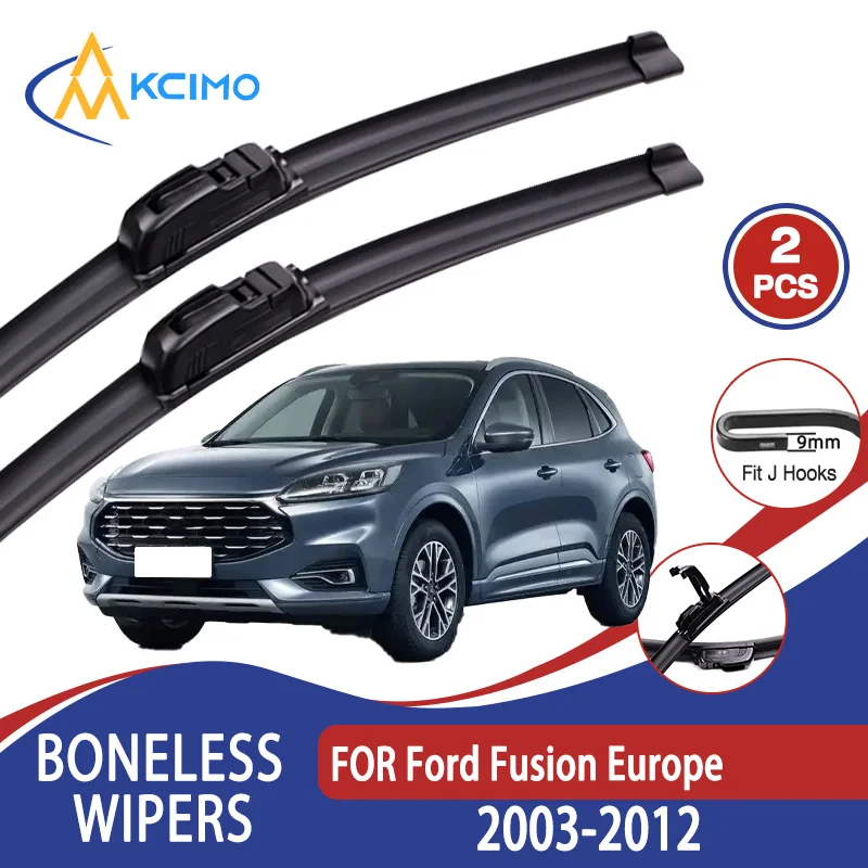 

For Ford Fusion Europe 2003-2012 Car Wiper U-type Soft Rubber Boneless Wiper HD Quiet Durable Automotive Wiper 22"+16"