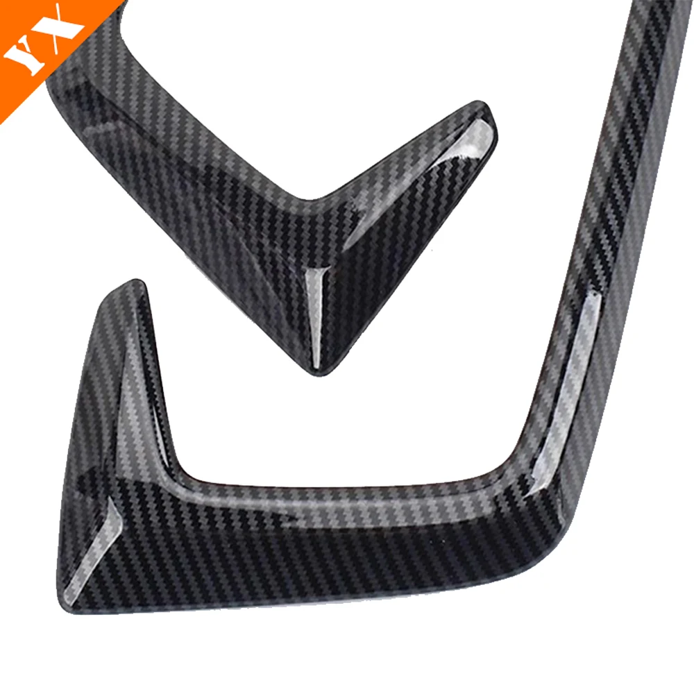 For Changan EADO plus Accessories 2020-2022 Carbon Car Front Fog Light Trim Sticker Shell Cover Decor Anti Hit/Scratch Garnish