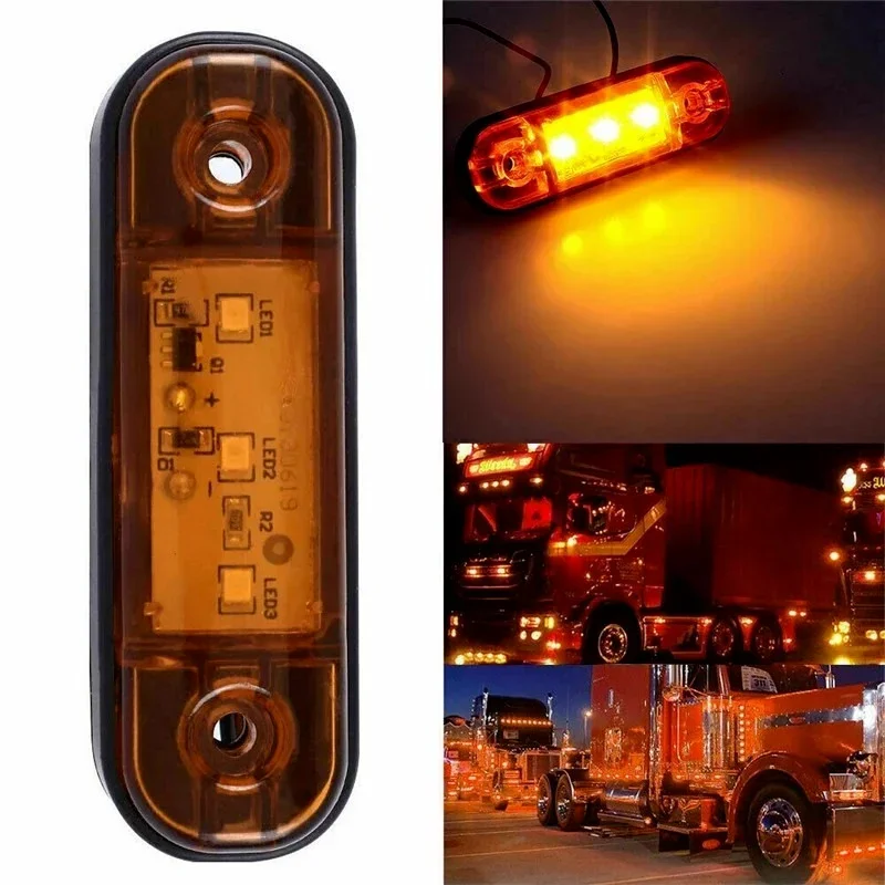 24v 12v Amber LED Side Marker Lights For Trucks Side Clearance Marker Light Clearance Lamp 12V Red White for Trailer