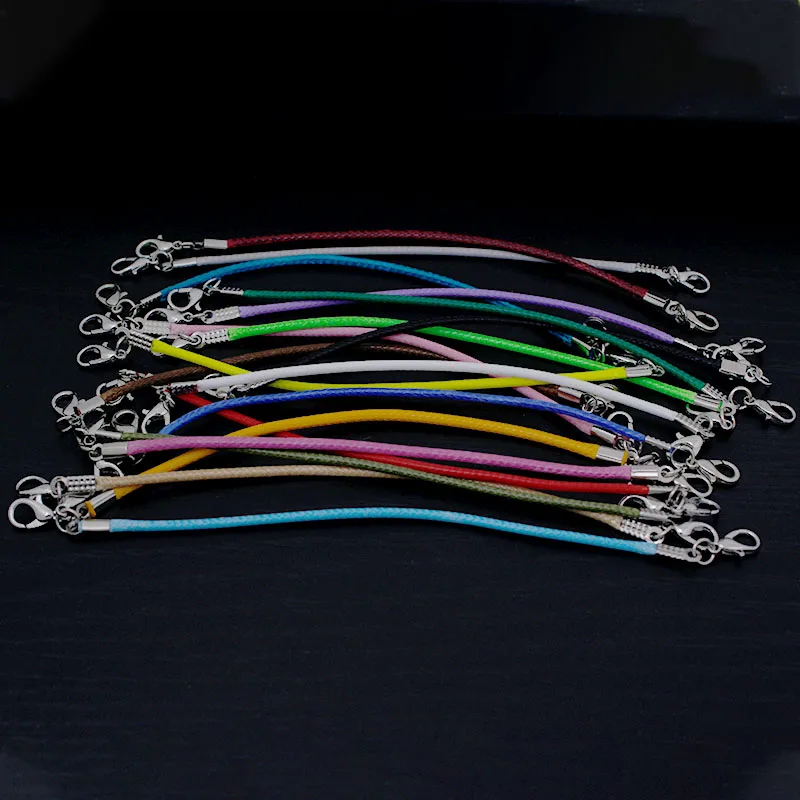 20Pcs Waxed Thread Rope Pendants Clasp 15cm Mini Doll'S Clothes Outfit Accessories Lanyard Lariat Strap Cords Doll Decoration