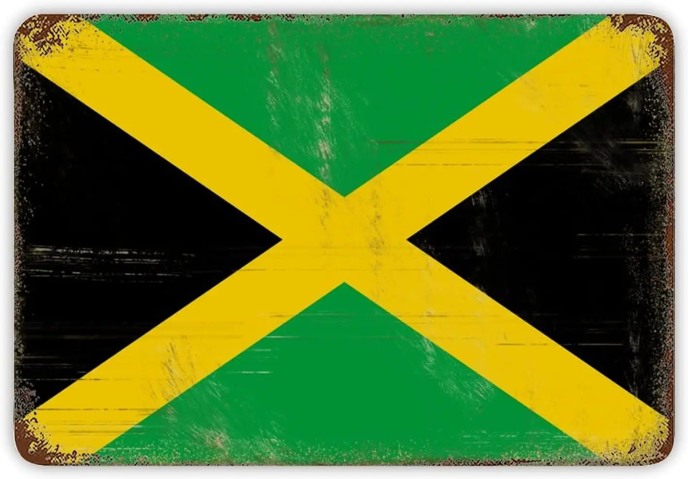 Jamaica Flag Bar Sign for Home Bar Gifts - Quality Hanging Signs Metal Art Wall Décor Gifts for Men - Metal Signs Tin Plaques fo