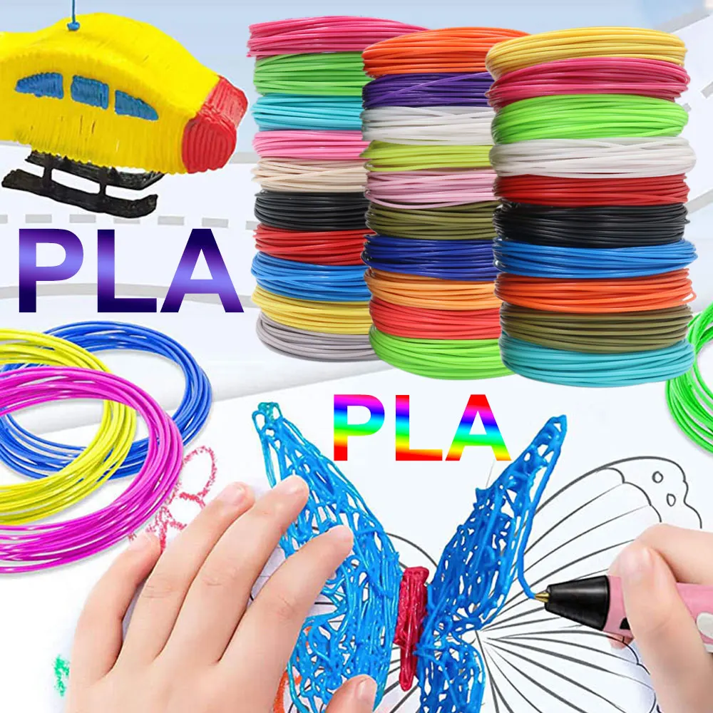 PLA Colored Odorless Safety Plastic 3D Pen Filament Diameter 1.75mm For 3D Printing Pen Kids Birthday Creative Christmas Gift