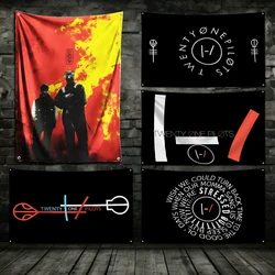 3x5 Ft Twenty One Pilots Flag Polyester Digital Printing Banner for Garage Wall Art Out Door Decoration With Brass Grommets