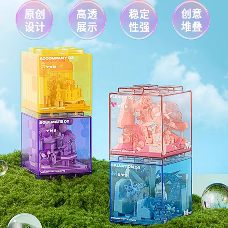 

AREAX BOX MiNe Solid Color Building Block Set Display Box Desktop Decoration Dopamine Birthday Gift For Women Salvation 04