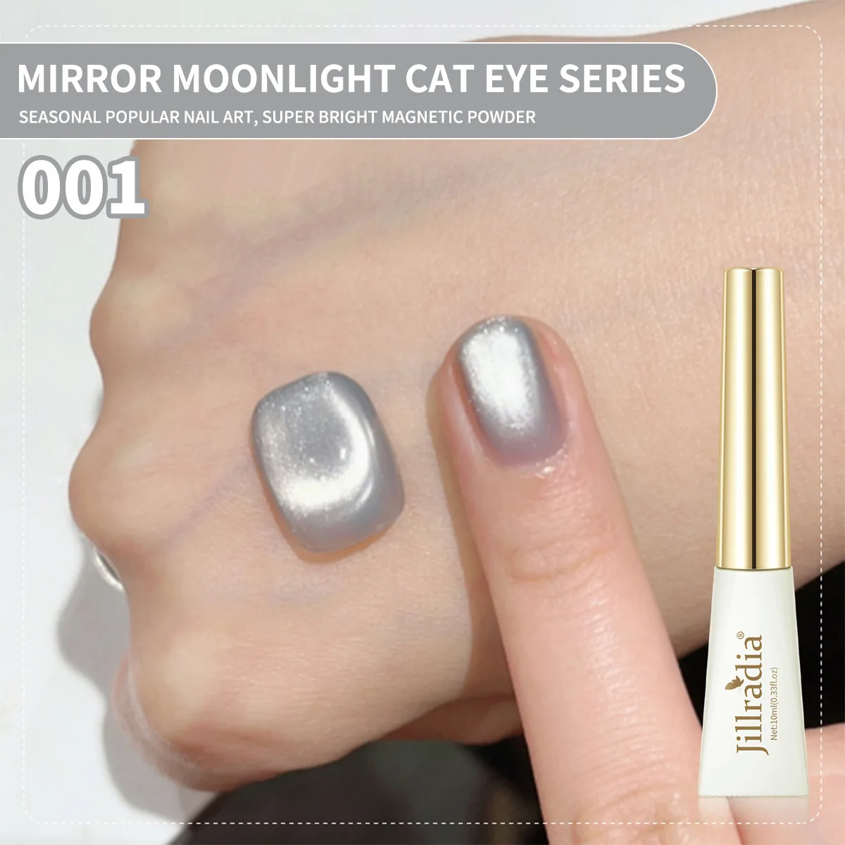 1Pc 10Ml Spiegel Porselein Whitel Cat Eye Gel Nagellak Voor De Zomer Voor Nail Art Decoratie Semi Permanente Uv Led Lak