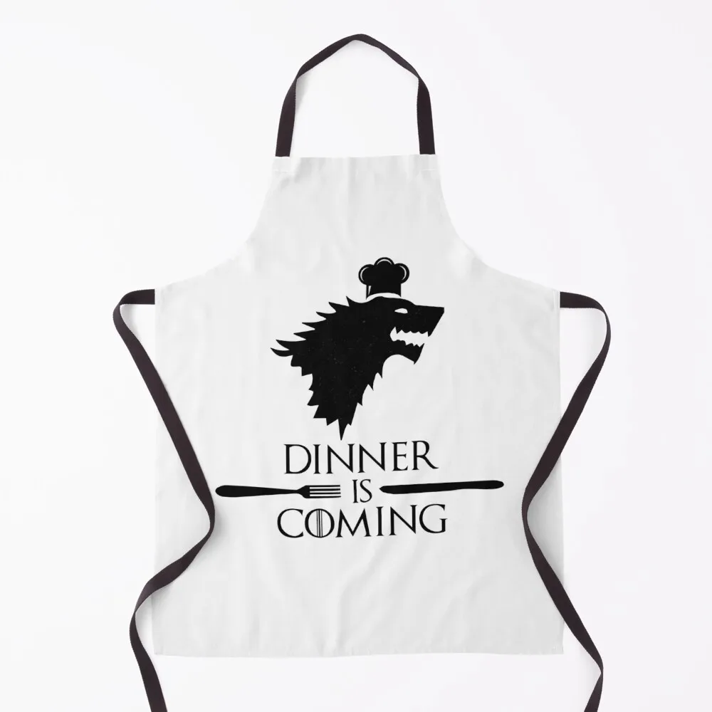 

dinner is coming Apron Woman Kitchen waterproof for women innovative kitchen and home items Apron