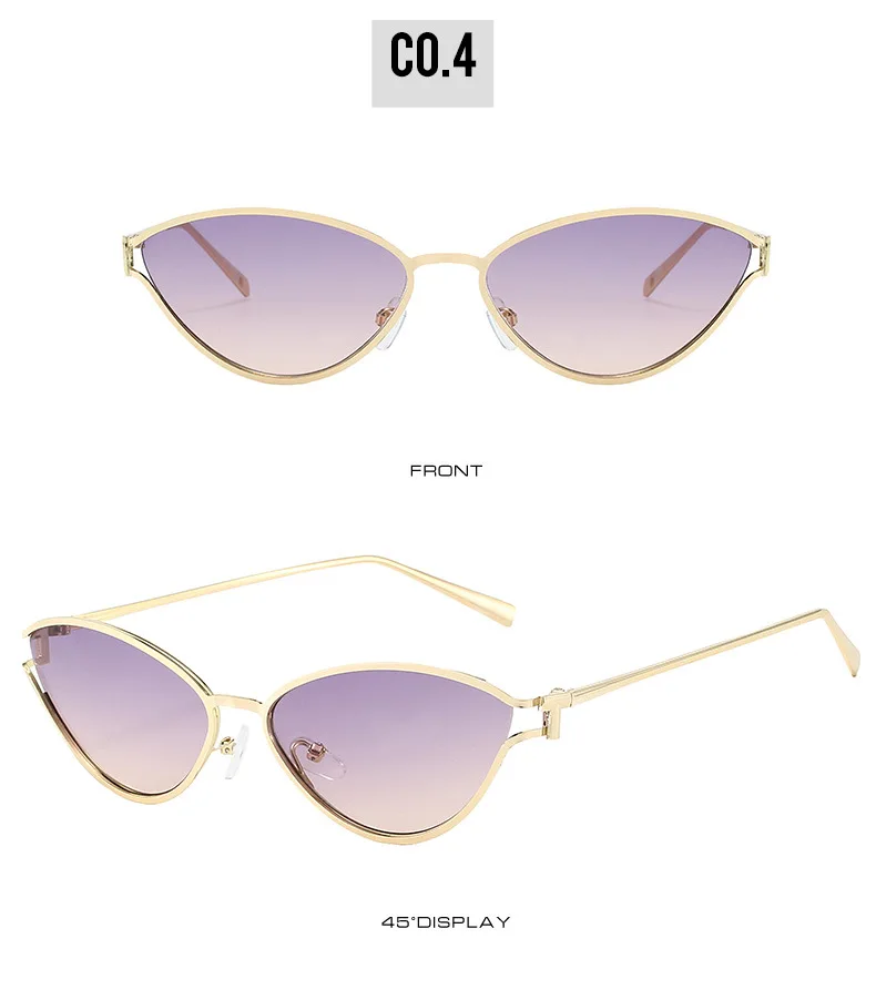 Marke Kleine Cat Eye Sonnenbrille Frauen Luxus 2042 Einzigartige Metall Rahmen Braun Sonnenbrille Trendy UV400 Brillen Shades Vintage – Detail 12