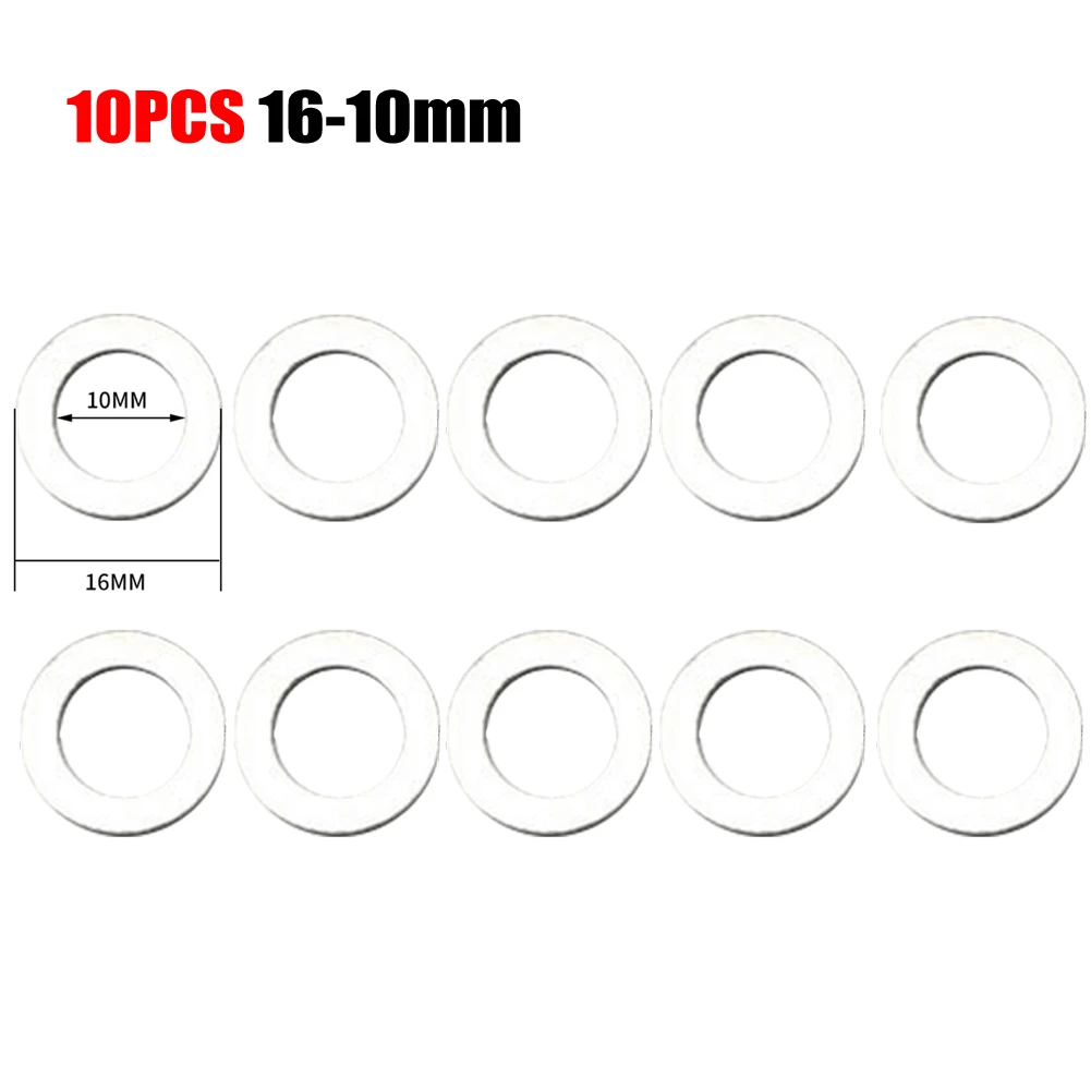 

For Saw Blade Circular Saw Ring Washer 10pcs Aperture Conversion Gasket Conversion Ring Multi-size Saw Blade Reducing Ring