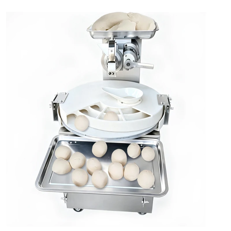 Adjustable Automatic Dough Weight Rounder With Motor 60pcs/Min Capacity For Burger Bread Bun Restaurant Pizza 20-160g