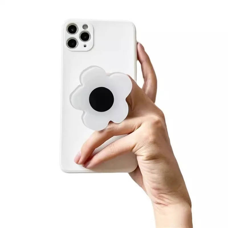 Цветная акриловая подушка безопасности с цветком, складная расширяемая ручка для мобильного телефона, розетка, кронштейн, ручка Tok Lazy, настольная подставка, кольцо на палец