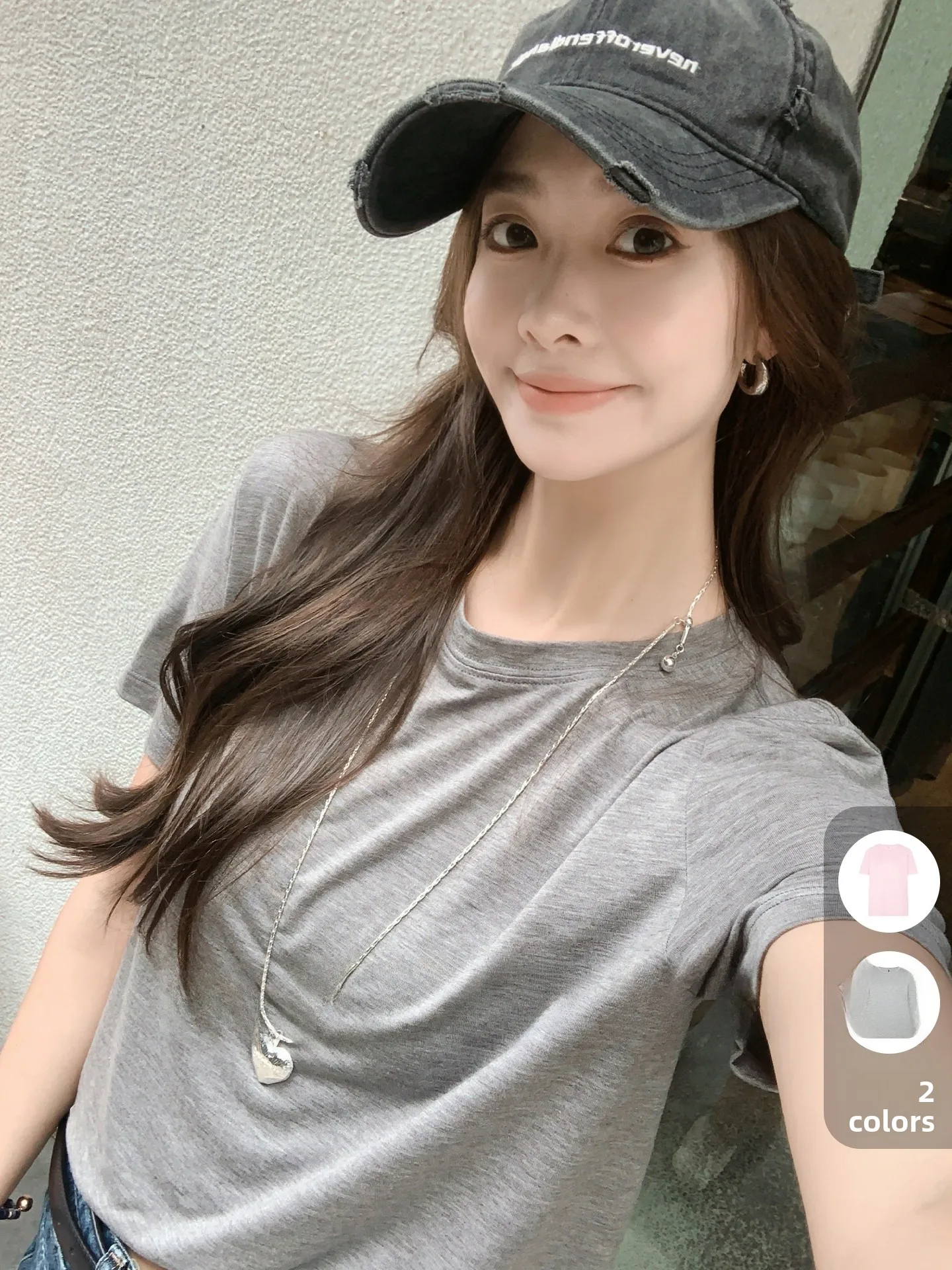 

Meiyang Casual Loose ort Sve round Ne T-irt Silk Wool Blend Women's Summer Top Ele Simple Faion