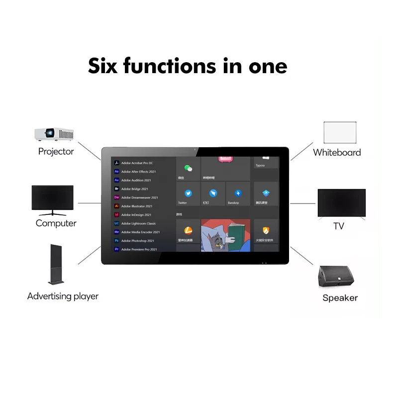 21.5 Inch IP65 Waterproof Industrial Panel PC Capacitive Touch Screen Narrow Border Digital Signage I5-8th Win10 4GB/8GB Stock